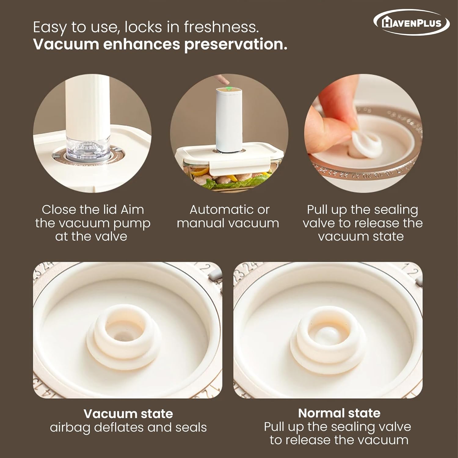 Food Vacuum Glass Storage Container