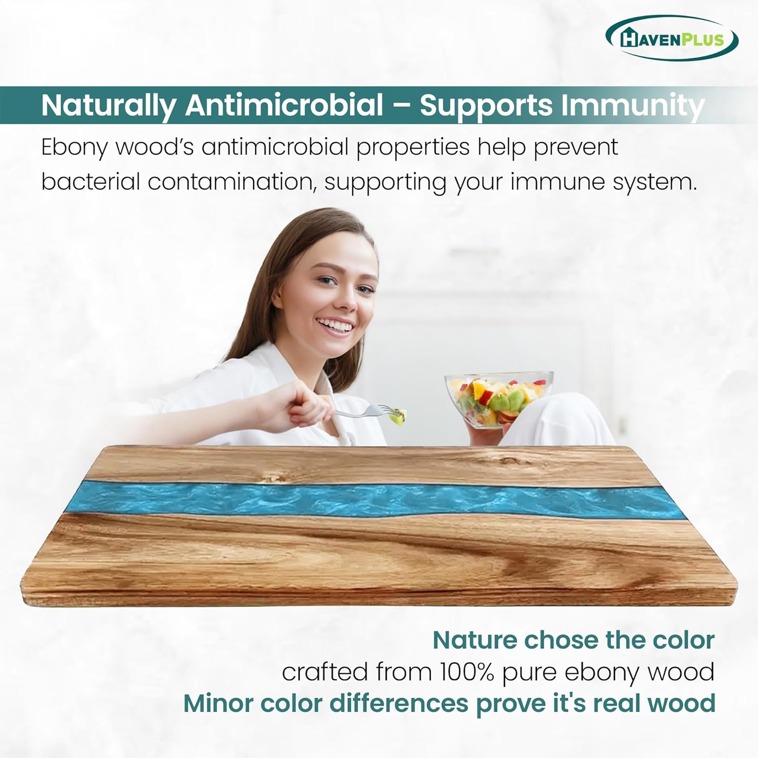 Ebony Wood & Resin Cutting Board