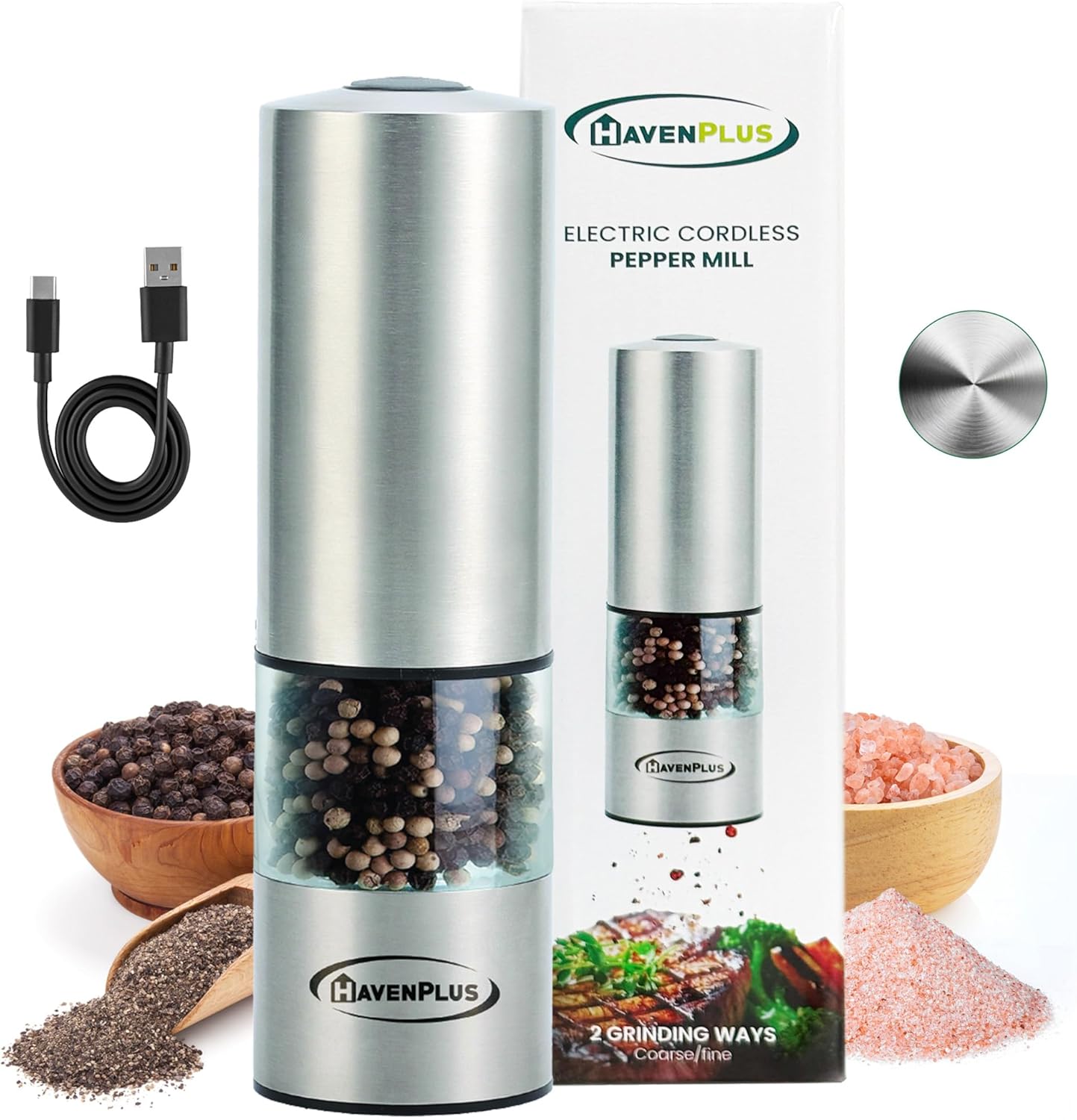 Electric Cordless Pepper Mill