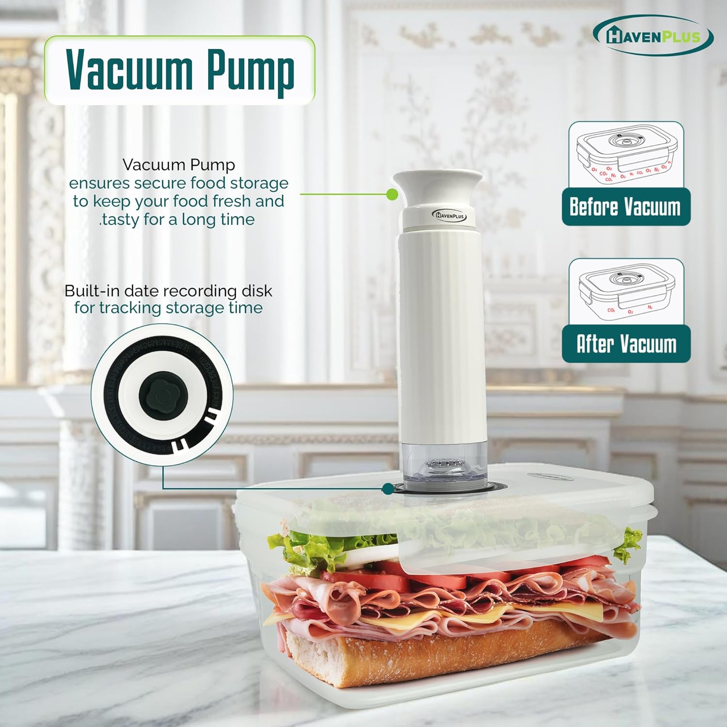 Food Vacuum Plastic Storage Container