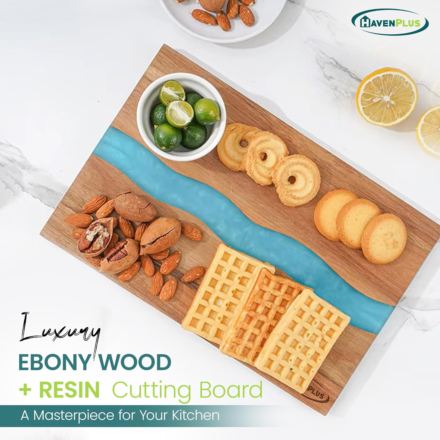 Ebony Wood & Resin Cutting Board