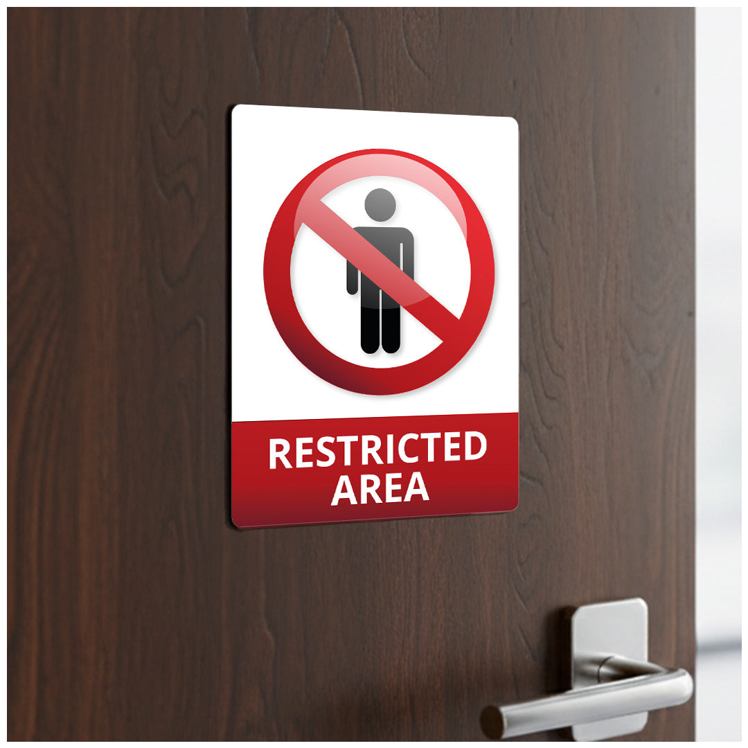 Restricted Area Sign Sticker