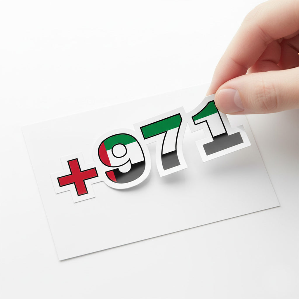 Premium +971 UAE Vinyl Sticker – Waterproof, Durable & Stylish