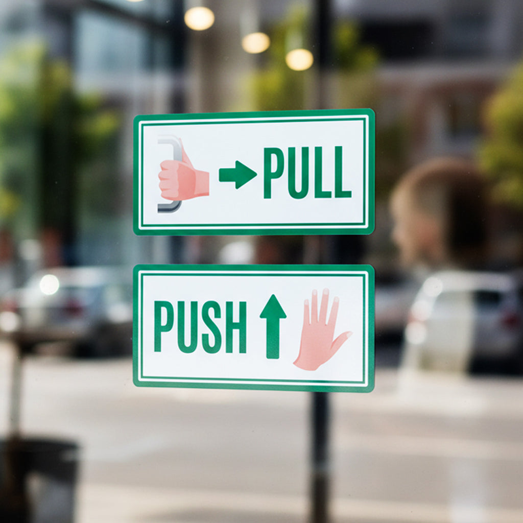 Push and Pull Door Stickers