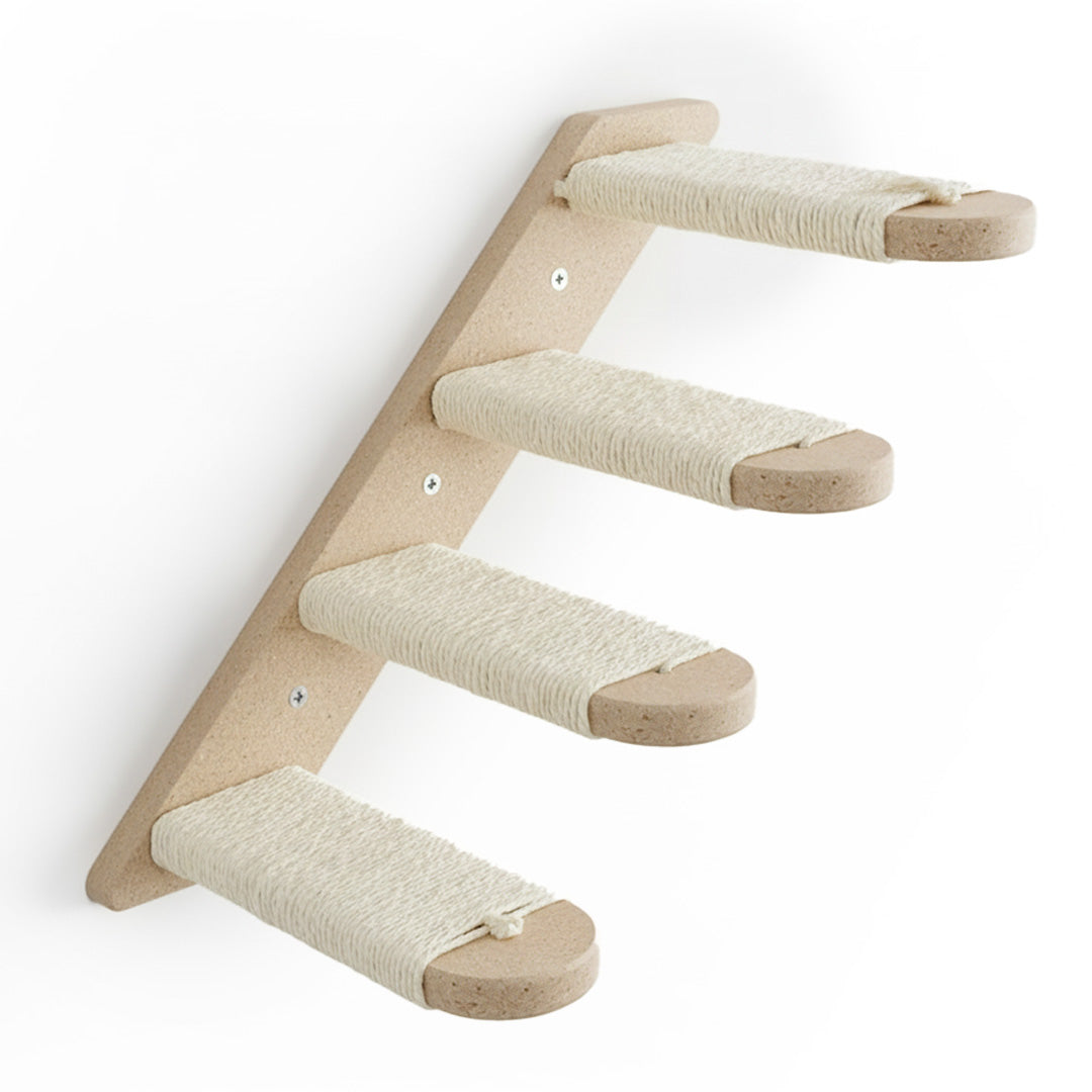 Cat Wall Steps with Rope - Set of 4