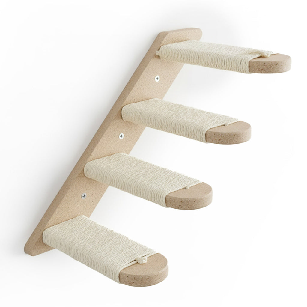 Cat Wall Steps with Rope - Set of 4