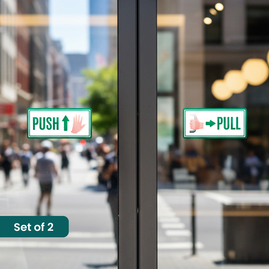 Push and Pull Door Stickers
