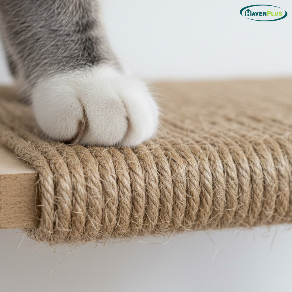 Cat Wall Steps with Rope - Set of 4