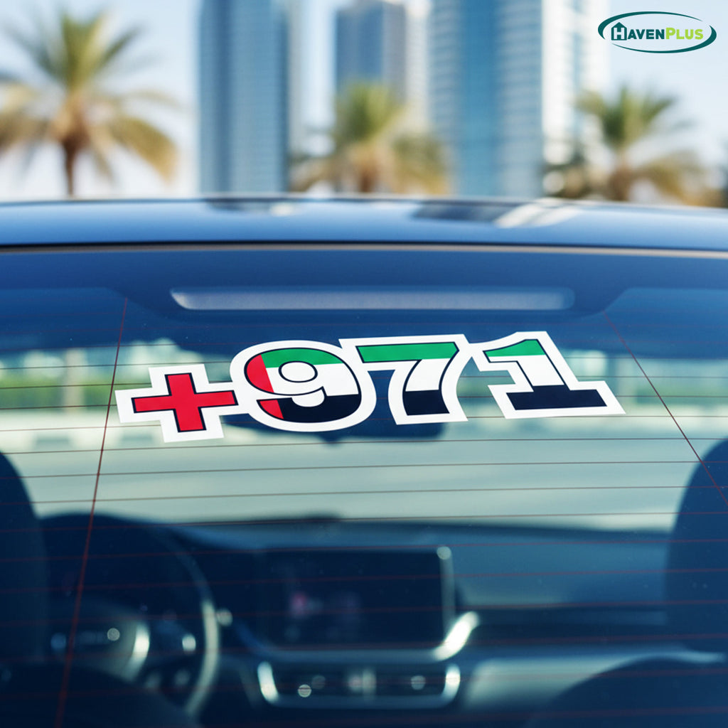 Premium +971 UAE Vinyl Sticker – Waterproof, Durable & Stylish