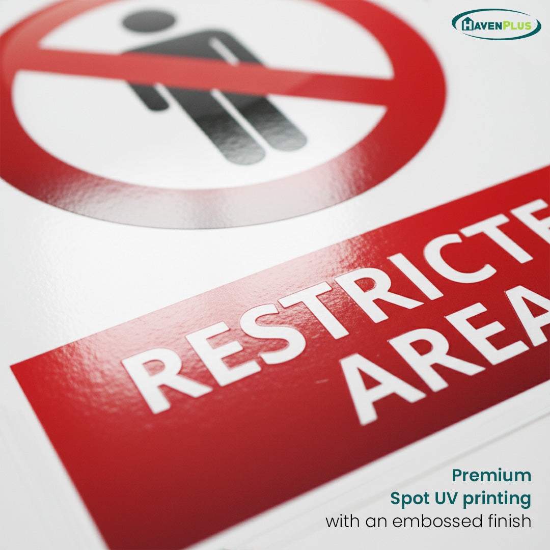 Restricted Area Sign Sticker