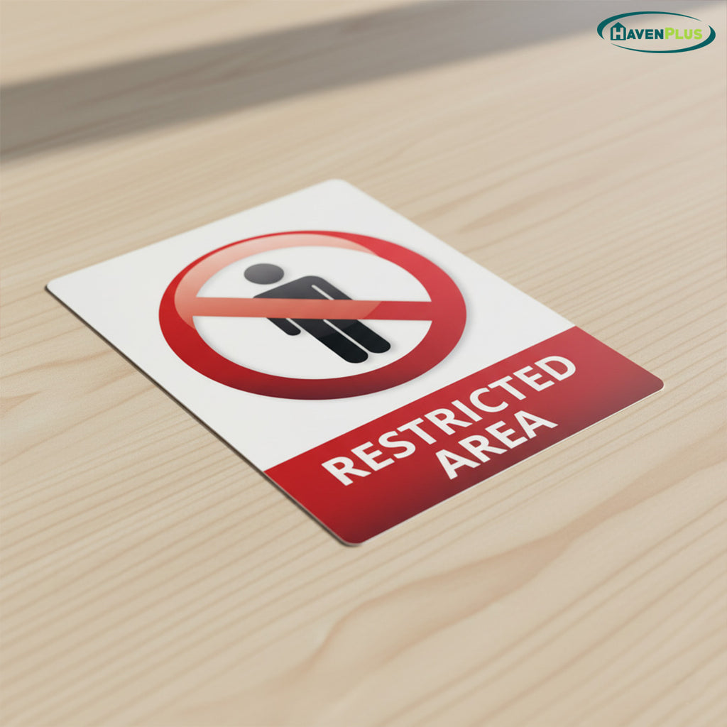 Restricted Area Sign Sticker