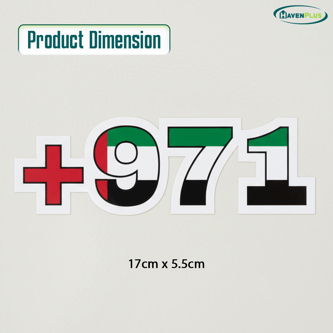Premium +971 UAE Vinyl Sticker – Waterproof, Durable & Stylish