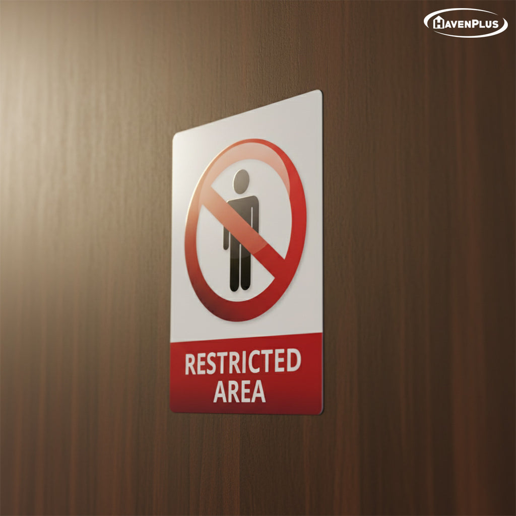 Restricted Area Sign Sticker