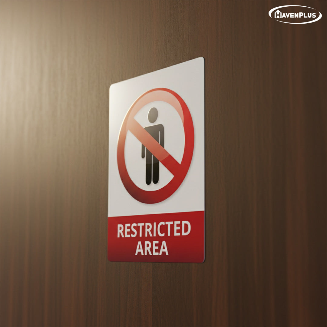 Restricted Area Sign Sticker