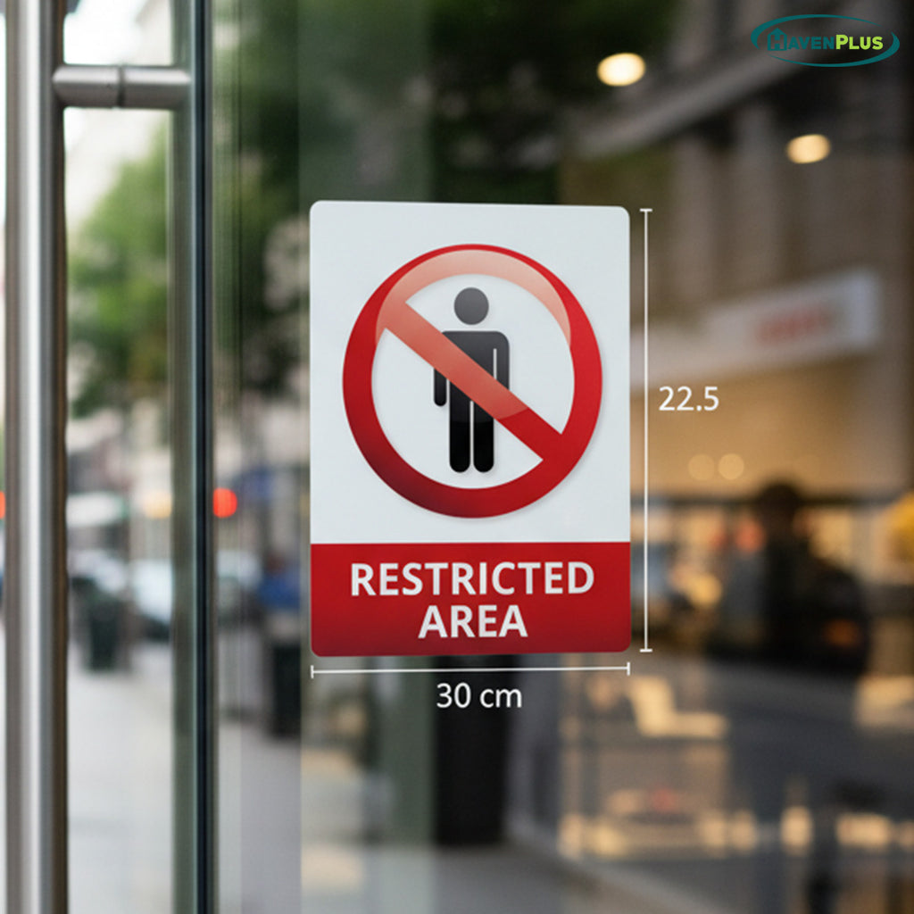 Restricted Area Sign Sticker