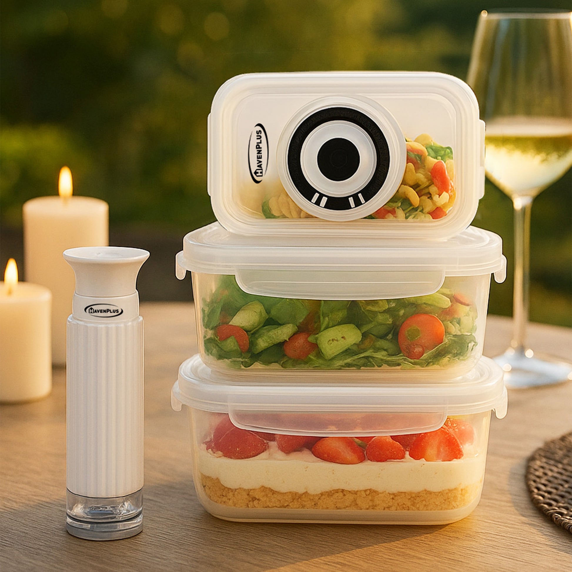 Food Vacuum Plastic Storage Container