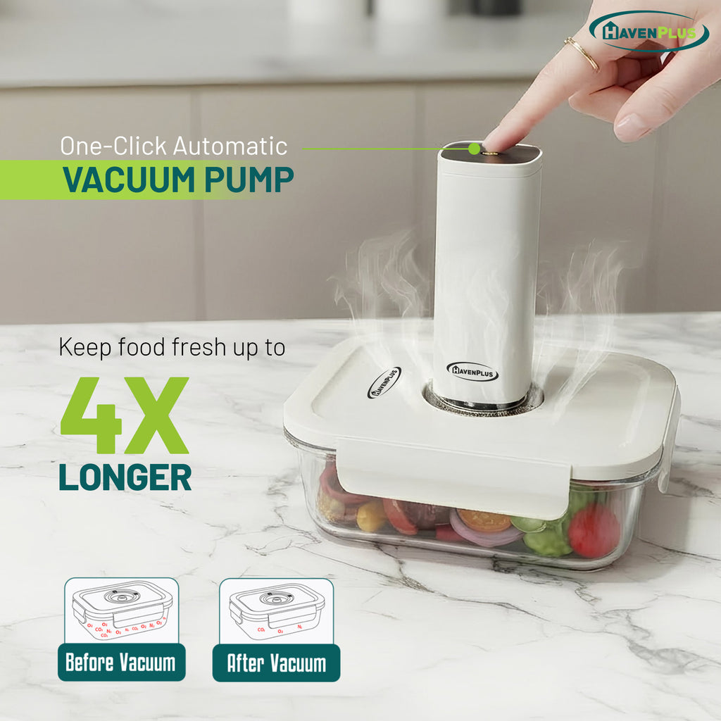 Food Vacuum Glass Storage Container