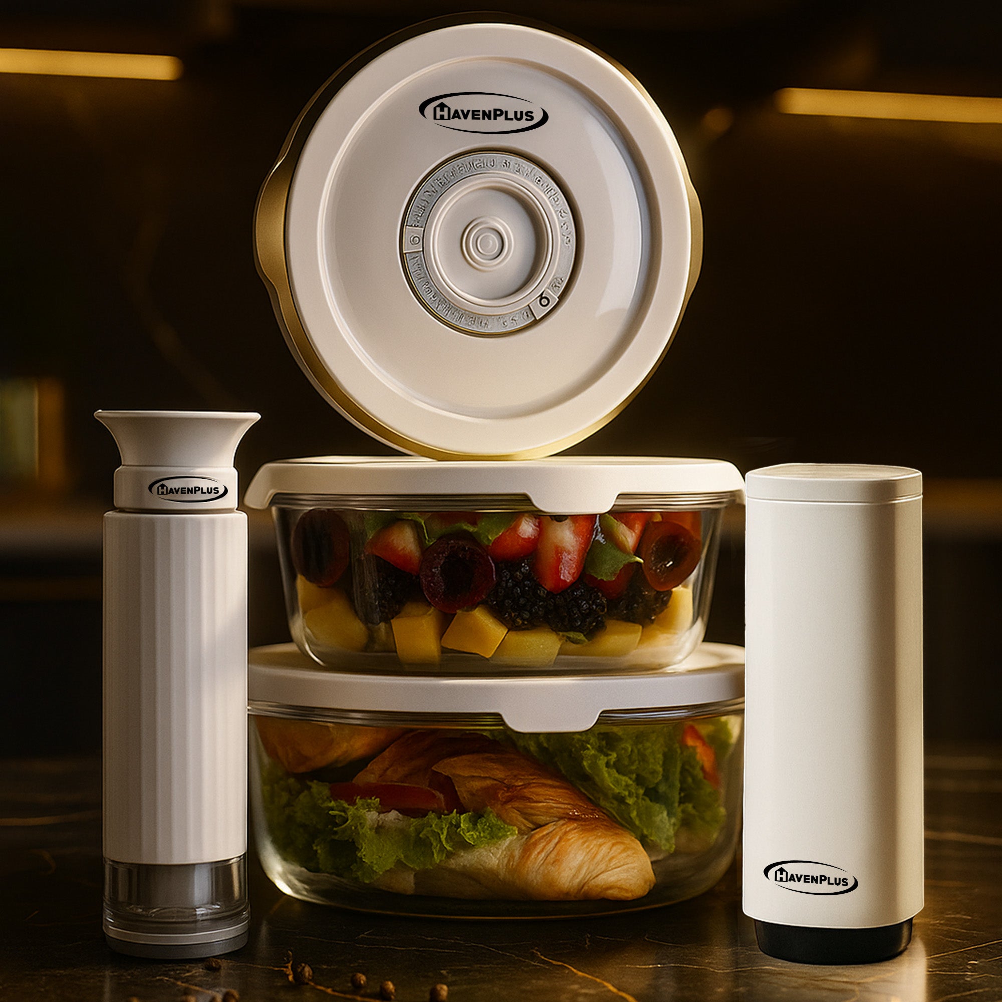 Food Vacuum Glass Storage Container