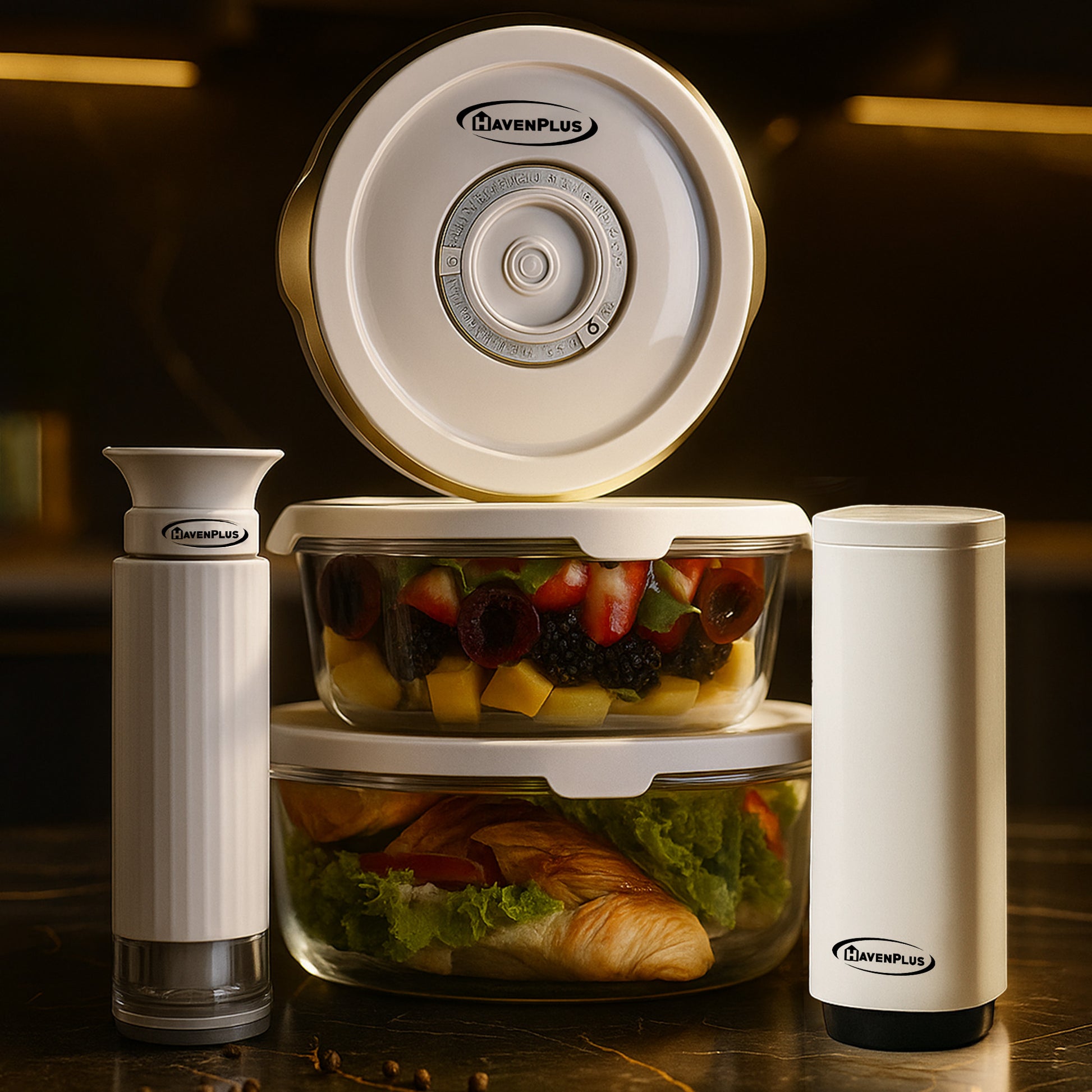 Food Vacuum Glass Storage Container