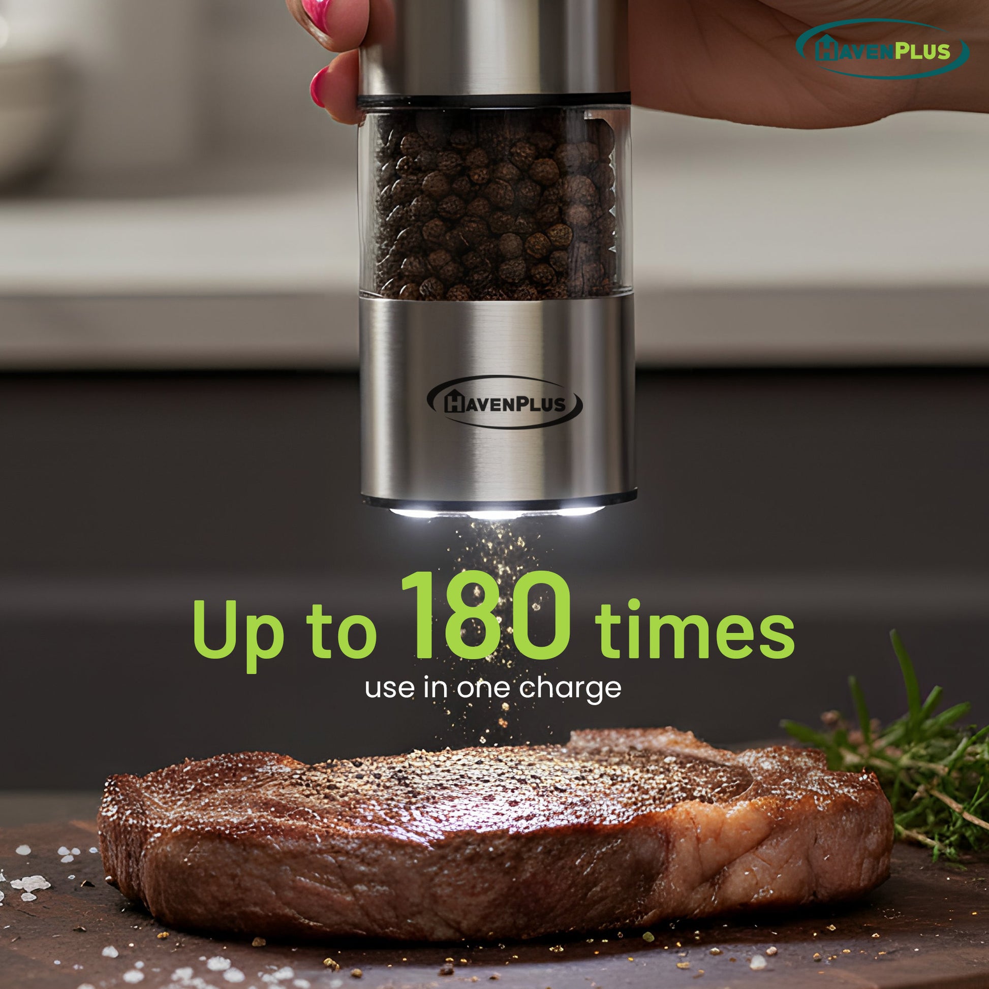 Electric Cordless Salt & Pepper Mill