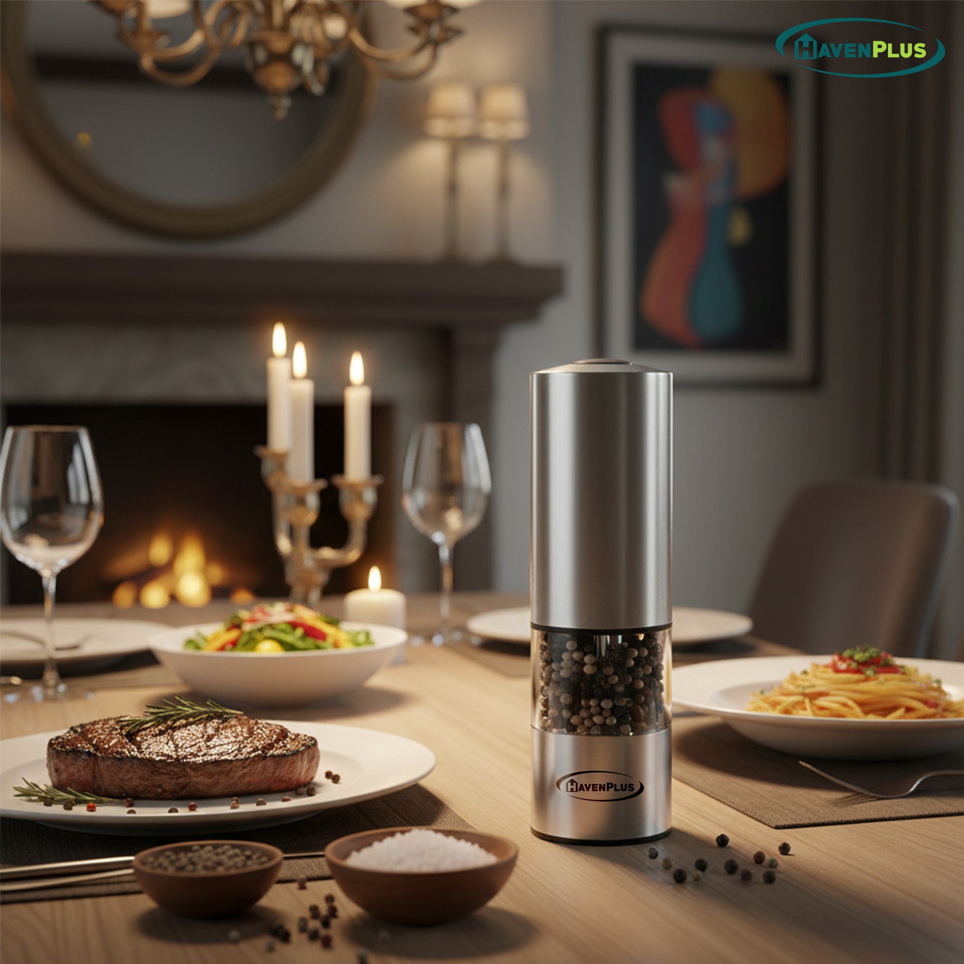 Electric Cordless Salt & Pepper Mill